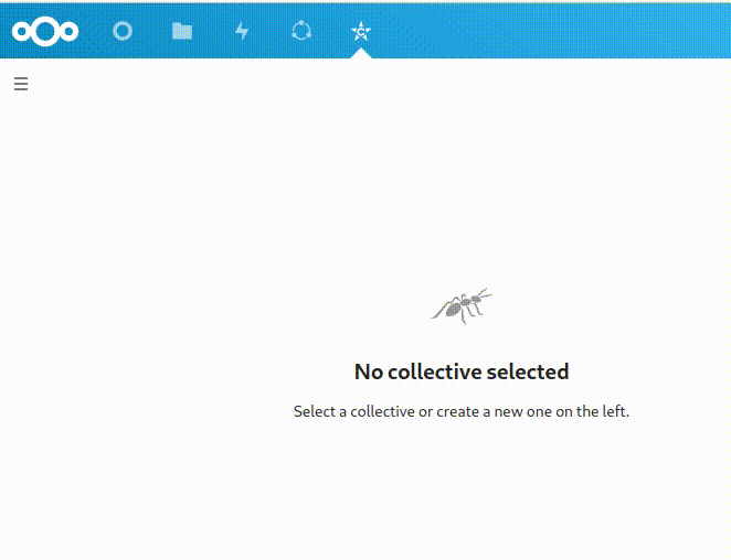 Screencast of clicking the &ldquo;Create new collective&rdquo; button